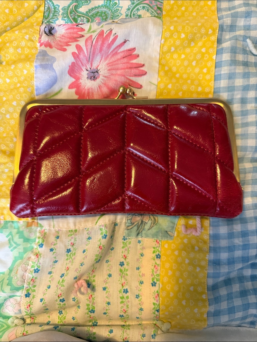 PATRICIA NASH Everly Quilted Oil Waxed Napa Leather Kiss lock Wallet